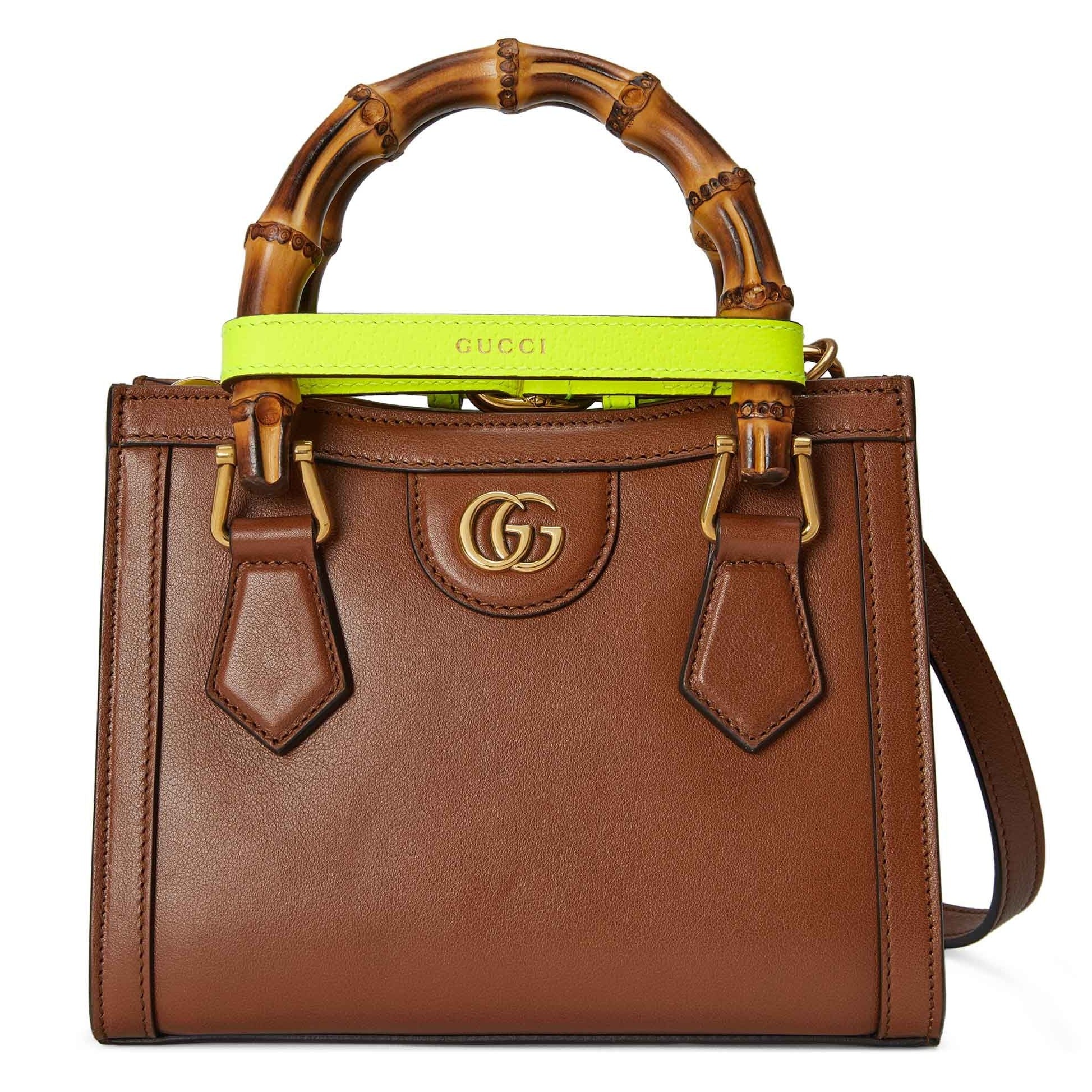 Diana Genuine Calf Leather Bag with Actual Wooden Handle