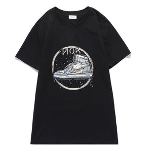 Luxurious  Trainer Sneaker Printed Logo Tee