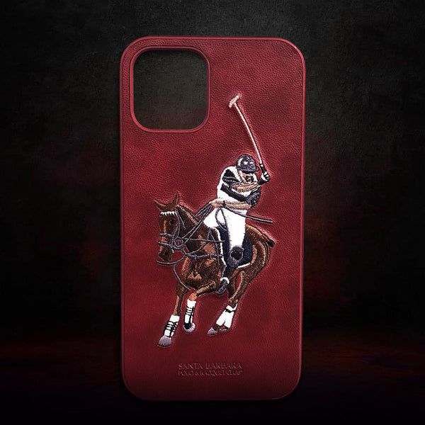 Santa Barbara Polo Jockey Back Case Cover for Apple iPhone - Red