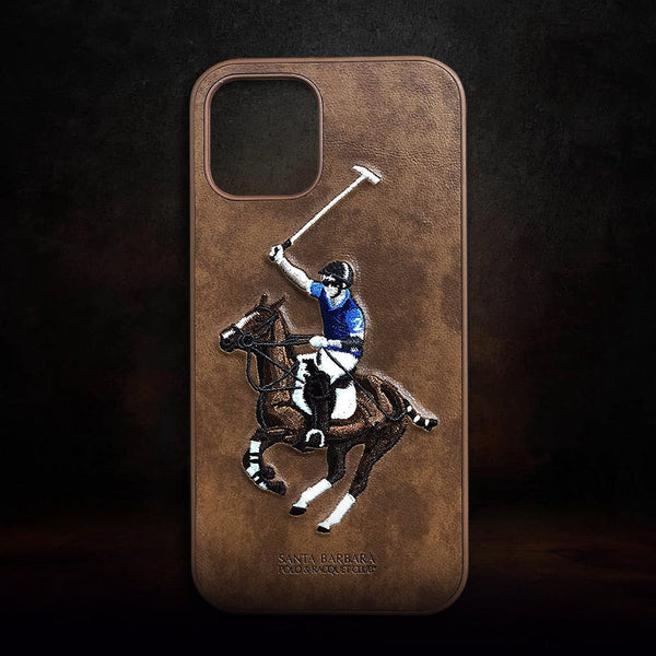 Santa Barbara Polo Jockey Garner Back Case Cover for Apple iPhone - Brown