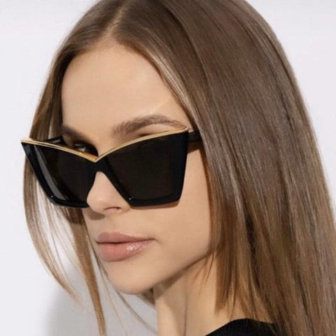 Over Size Retro Cat Eye Sunglasses