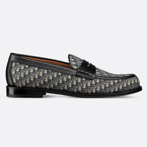 Men Branded Oblique Jacquard Loafers