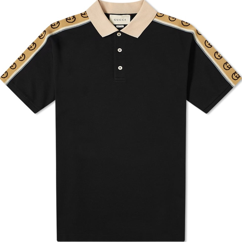 Polo Jacquard Webbing-Trimmed Tees