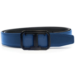 Luxury Leather Logo-T Timeless Buckle Belt