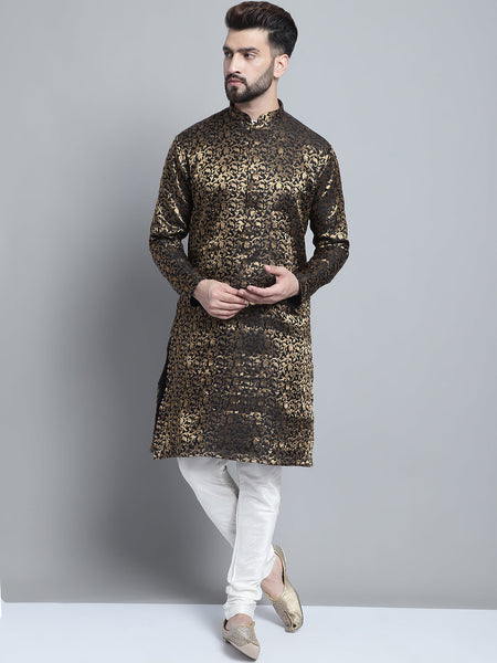 Designer Brocade Kurta Pajama Set by Luxury at Less