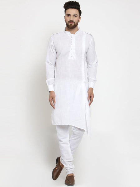 Designer Full Sleeve Linen Kurta Pajama Set