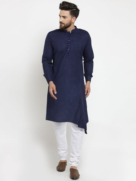 Designer Full Sleeve Linen Kurta Pajama Set