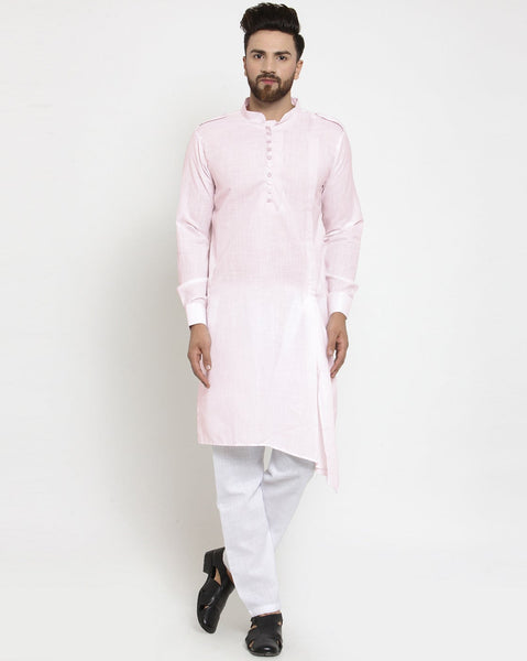 Designer Full Sleeve Linen Kurta Pajama Set