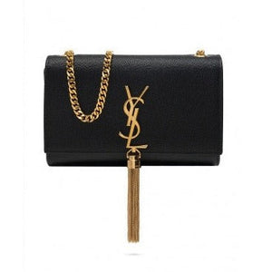 Small Tassel Black Shoulder Bag