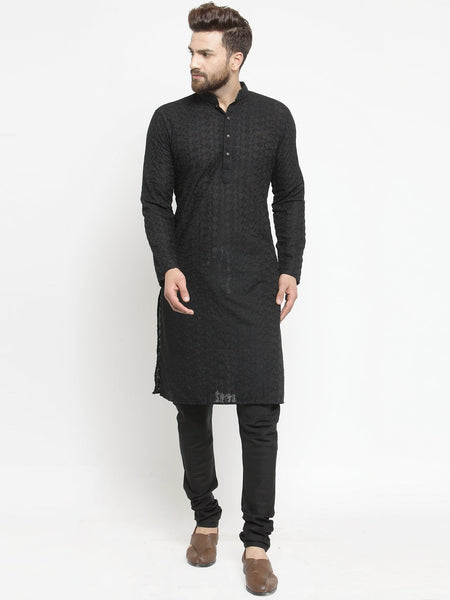 Designer Chickankari Kurta Pajama Set