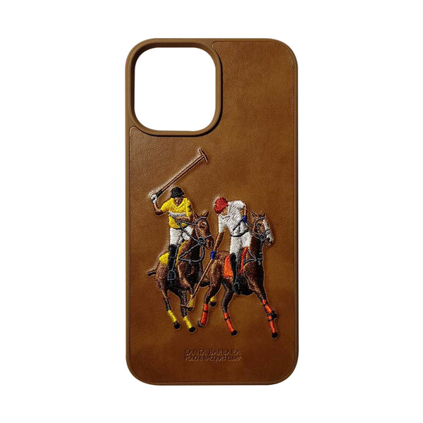 Santa Barbara Polo Jockey Garner Back Case Cover for Apple iPhone - Brown