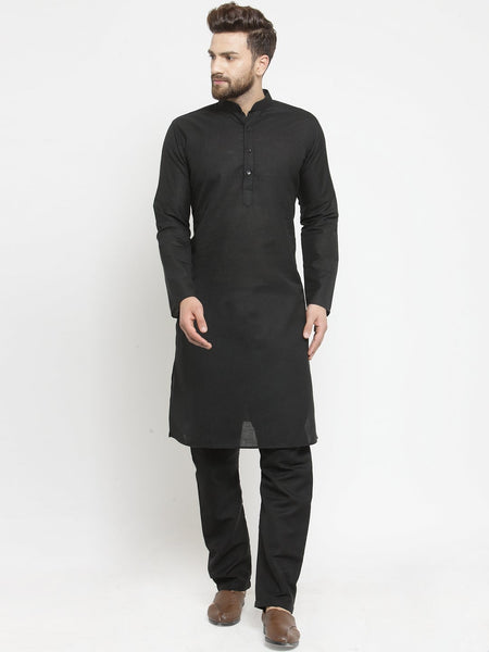 Designer Full Sleeve Linen Kurta Pajama Set