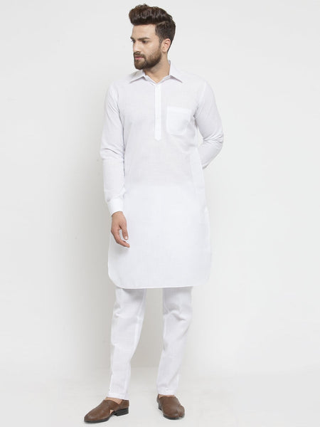 Designer Linen Pathani Kurta Pajama Set