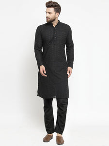 Designer Chickankari Kurta Pajama Set