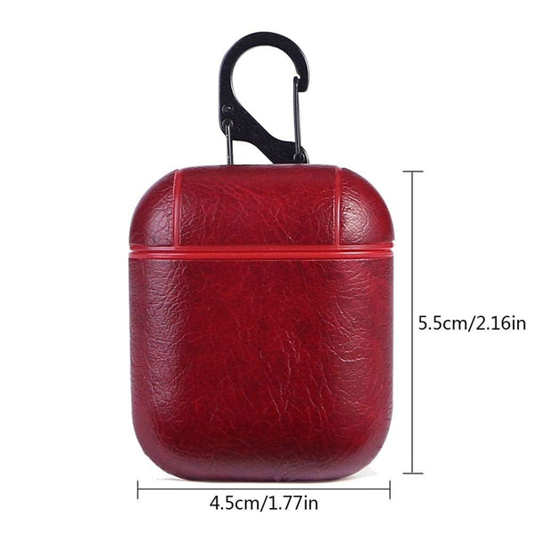 Luxury at Less Leather Finish Matte Shockproof Protector Case Compatible with Airpods 1 Earphone Casecover