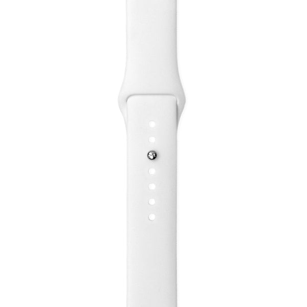 Silicone Sports Watch Strap for Apple Watch Series 5/4/3/2/1(White)