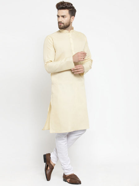 Designer Full Sleeve Linen Kurta Pajama Set