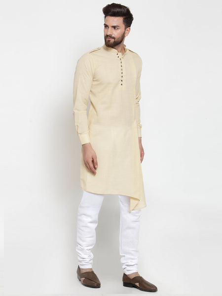 Designer Full Sleeve Linen Kurta Pajama Set