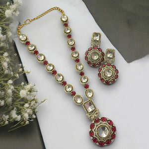 Designer Long Chain Crystal Necklace