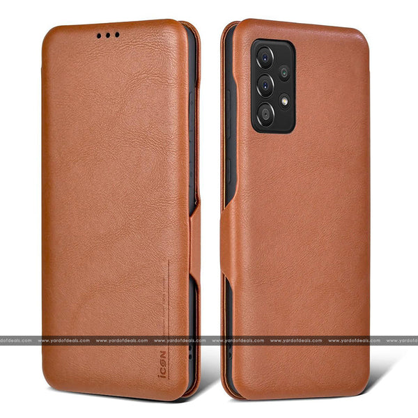 New Breed Leather Flip Case Cover for iPhone, Samsung, OnePlus & Vivo