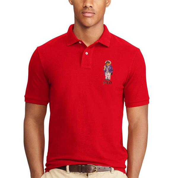 Stylish and Branded Polo Embroidered Bear Slim Fit Tee