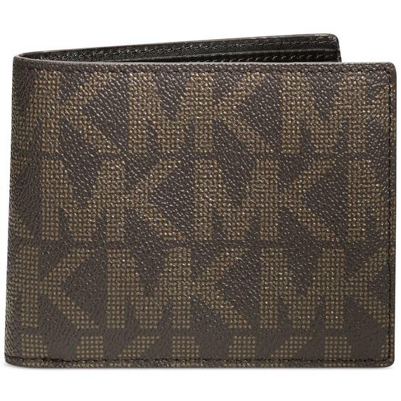 Luxury Men's Wallet with Signature Brand Print