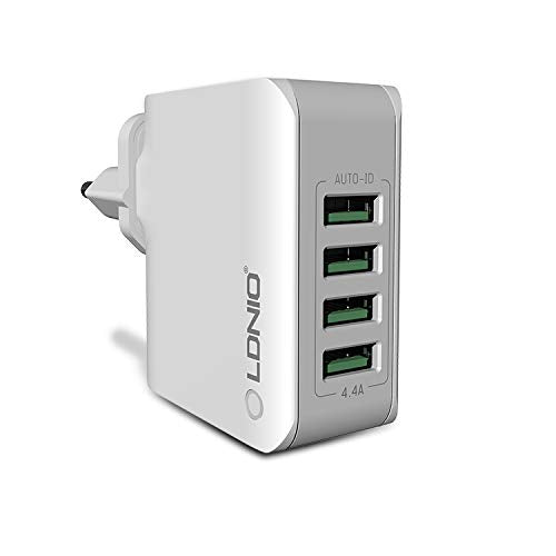 4 USB Ports Home Charge Adapter - White