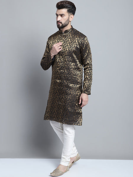 Designer Brocade Kurta Pajama Set by Luxury at Less