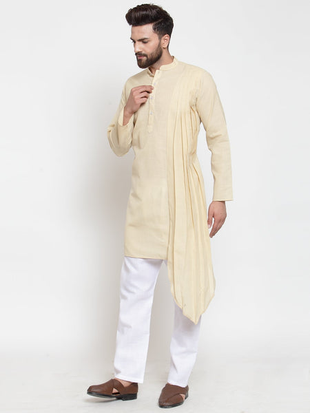 Designer Full Sleeve Linen Kurta Pajama Set