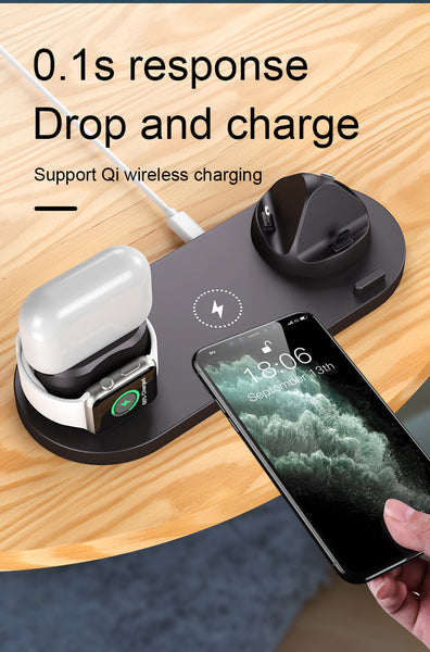 6 In 1 Magnetic Multi function Wireless Charger  - 15W - Luxury at Less