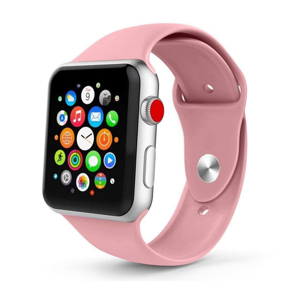 Silicone Sports Watch Strap for Apple Watch Series 5/4/3/2/1(Baby Pink)