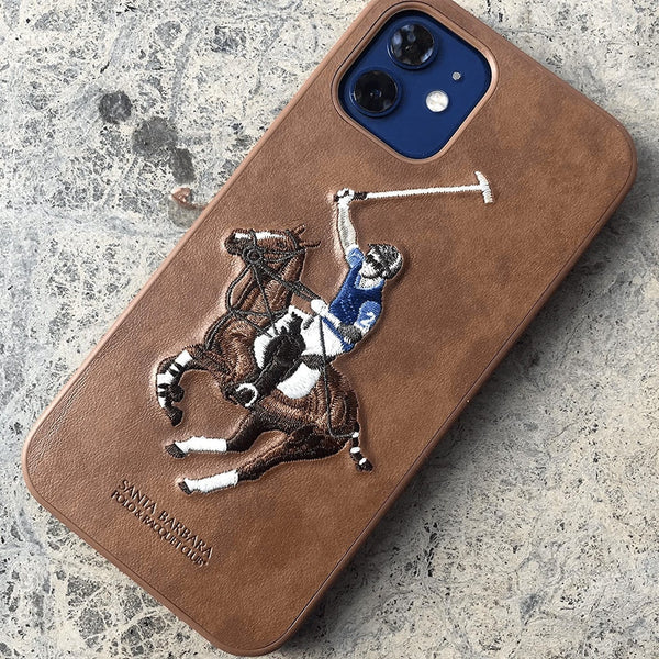 Santa Barbara Polo Jockey Brown Back Case Cover for Apple iPhone 11, 12, 13 & 14 Series