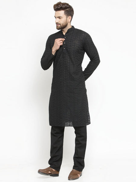 Designer Chickankari Kurta Pajama Set