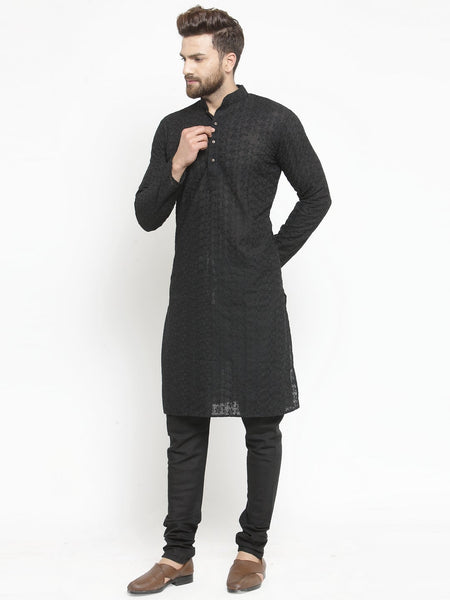 Designer Chickankari Kurta Pajama Set