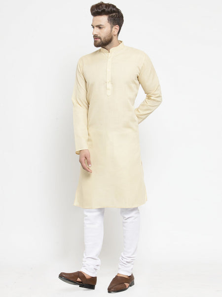 Designer Full Sleeve Linen Kurta Pajama Set