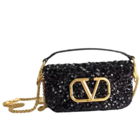 VLOGO small embellished leather shoulder bag