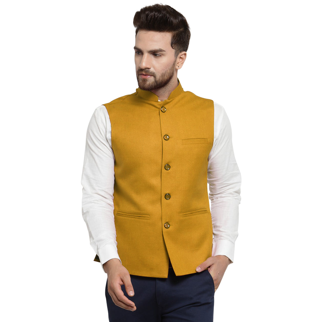 Luxury at Less Bronze Nehru jacket For Men Stylish Latest Design Suitable for Ethnic Wear/Wedding Wear/ Formal Wear/Casual Wear