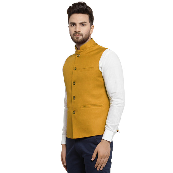 Luxury at Less Bronze Nehru jacket For Men Stylish Latest Design Suitable for Ethnic Wear/Wedding Wear/ Formal Wear/Casual Wear