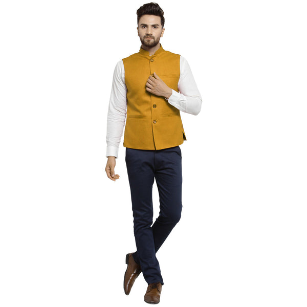 Luxury at Less Bronze Nehru jacket For Men Stylish Latest Design Suitable for Ethnic Wear/Wedding Wear/ Formal Wear/Casual Wear