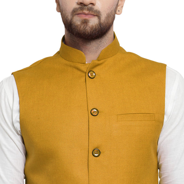 Luxury at Less Bronze Nehru jacket For Men Stylish Latest Design Suitable for Ethnic Wear/Wedding Wear/ Formal Wear/Casual Wear