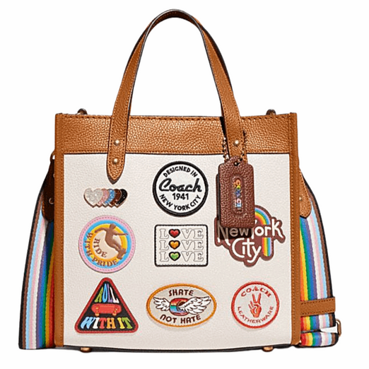 Luxury Patch Rainbow Tote Bag