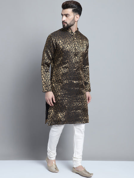 Designer Brocade Kurta Pajama Set by Luxury at Less