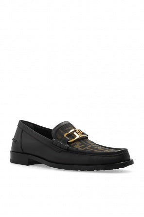 Black Leather O'Lock Loafers