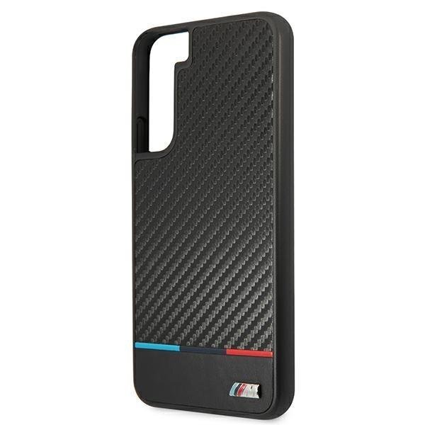 BMW Tricolor Stripe Metal Logo Case For Samsung S22 Series