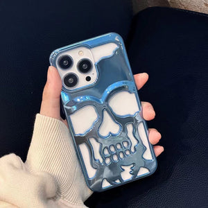 3D Electroplated Skull Case For iPhone 11, 12, 13 & 14 Series