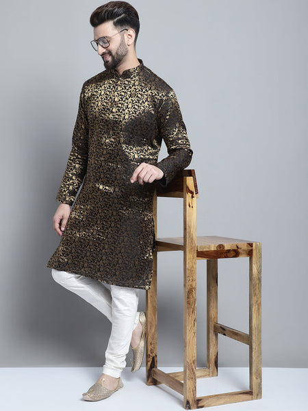 Designer Brocade Kurta Pajama Set by Luxury at Less