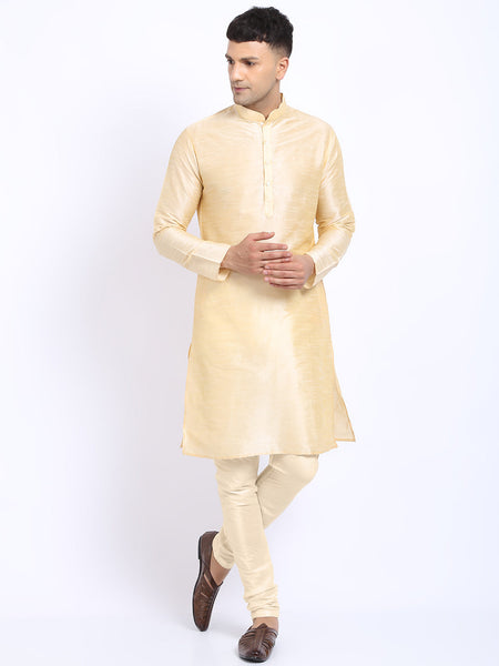 3 Pc set of Brocade Jacket with Kurta & Churidar Pajama by Luxury at Less