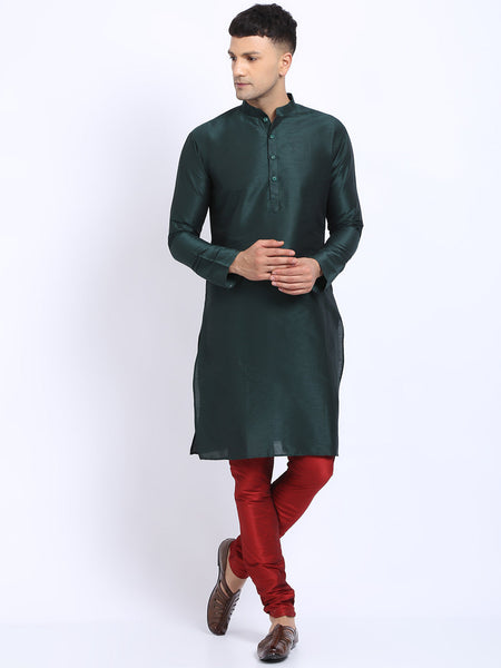 3 Pc set of Brocade Jacket with Kurta & Churidar Pajama by Luxury at Less