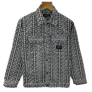 Men Premium Monogram Jacquard Jacket