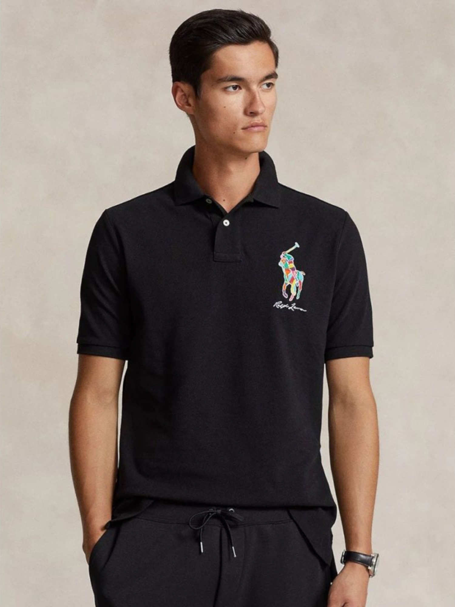 Classic Fit Big Pony Mesh Polo T-Shirt